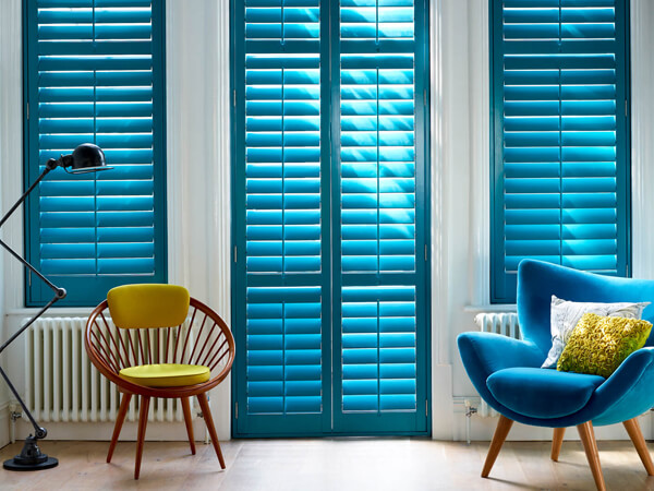 Blue Window Shutters